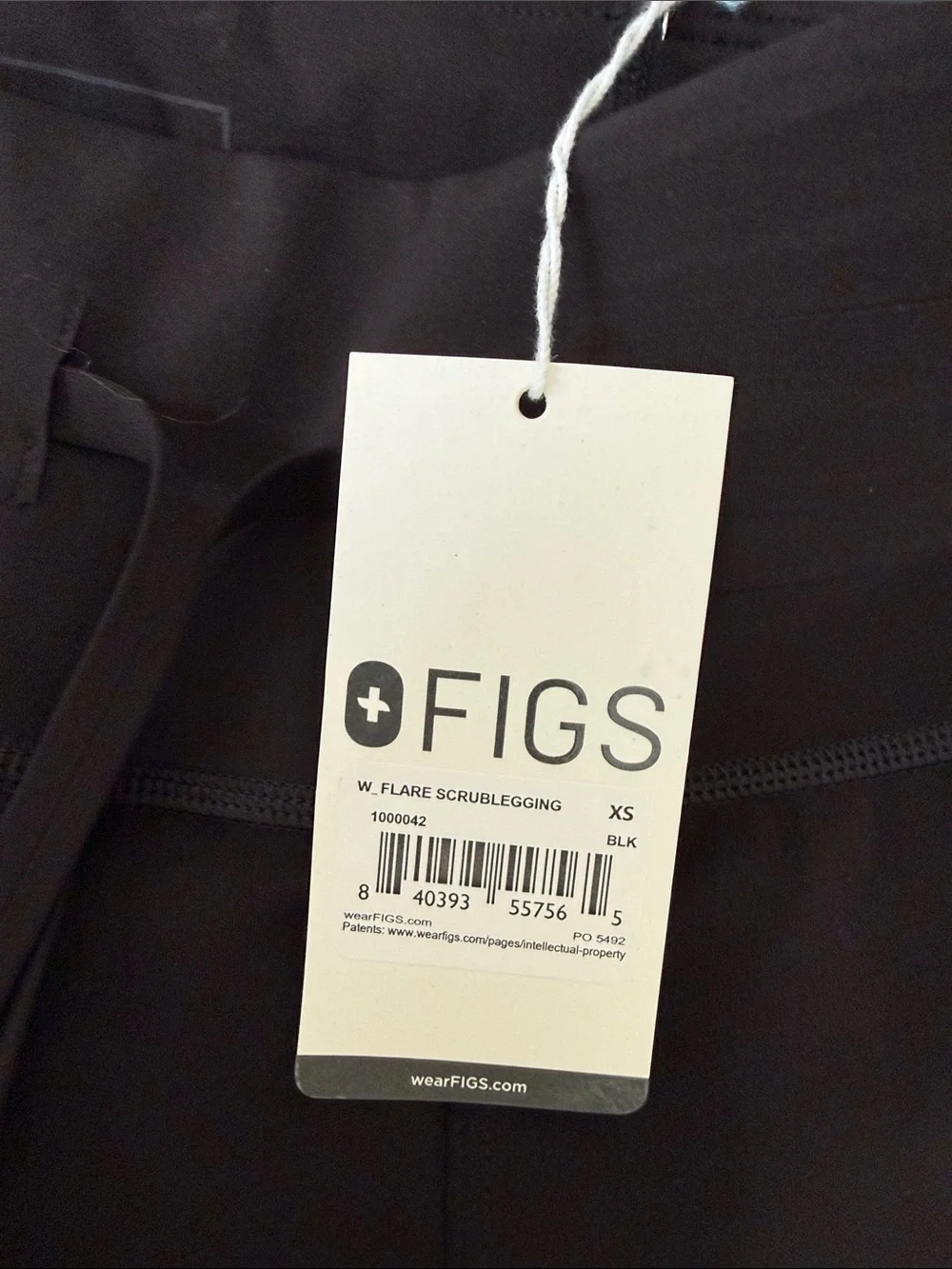 Figs Black Cargo Flare Scrublegging Pants XS NWT - Picture 7 of 9